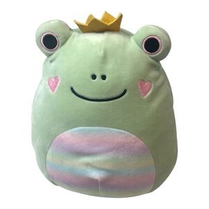 Squishmallow Fenra the Frog 10” Valentines Plush Pastel Rainbow Stuffed Princess